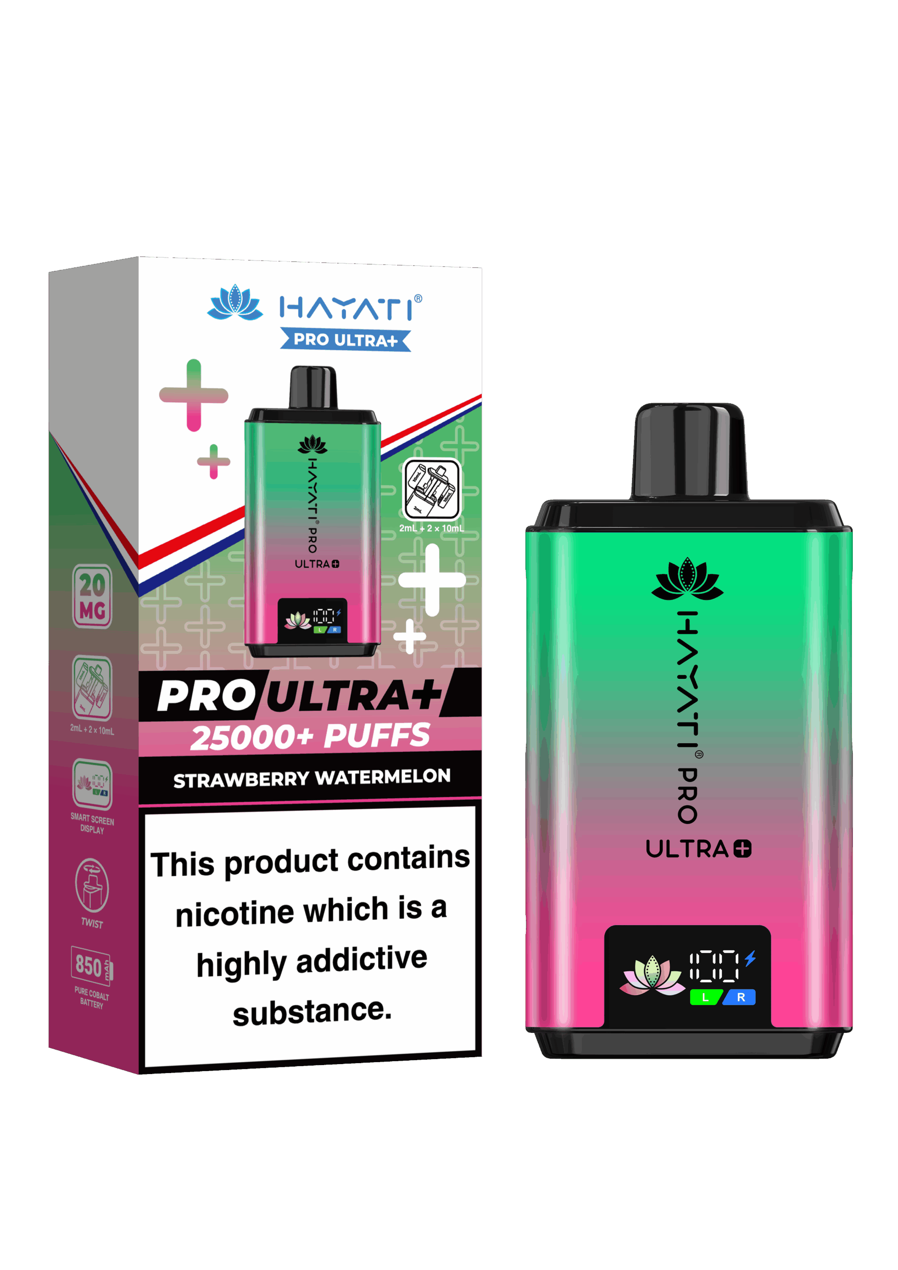Hayati Pro Ultra Plus 25K Prefilled Vape Kit - Strawberry Watermelon image