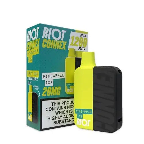 Riot Squad Connex Prefilled Pod Vape Kit | 1200 Puffs | 20MG - Pineapple Ice image