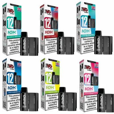 IVG Pro 12 Refill Pods – 2ml + 10ml | Up to 10,000 Puffs | 20mg