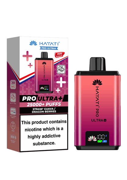 Hayati Pro Ultra Plus 25K Prefilled Vape Kit - Straw' Guava / Dragon Berries image