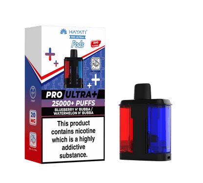 Hayati Pro Ultra Plus 25K Prefilled Pods - Blueberry H'Bubba / Watermelon H'Bubba image