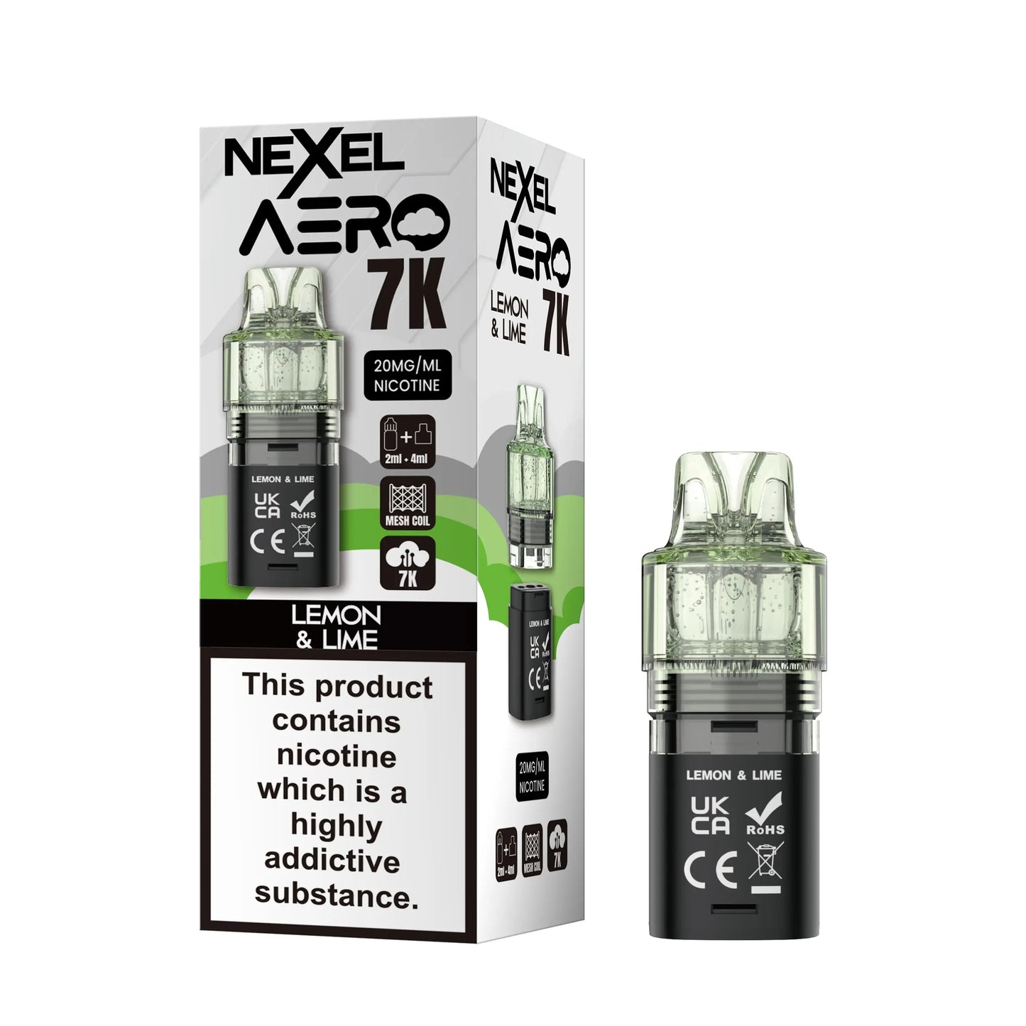 Nexel Aero 7000 Replacement Prefilled Pod - Lemon Lime image