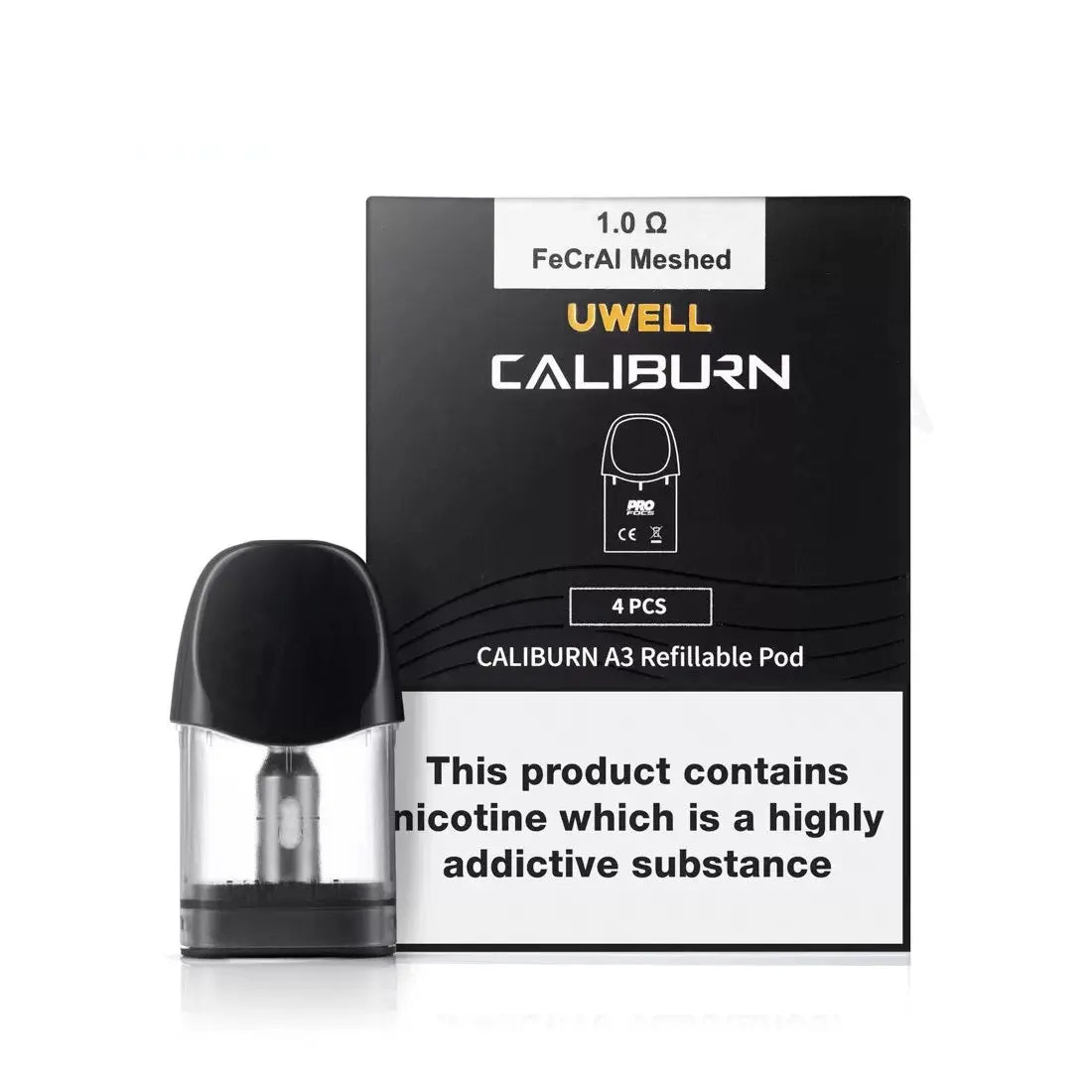 Uwell Caliburn A3, AK3 and AZ3 Replacement Pods - 4pcs/pack | 1.0 Ohm Mesh image 0