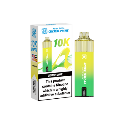 Crystal Prime Aura Bar 10K Prefilled Vape Kit - Lemon Lime image