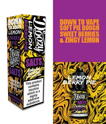 Doozy Nic Salts 10ml - 10MG - Lemon Berry Pie image