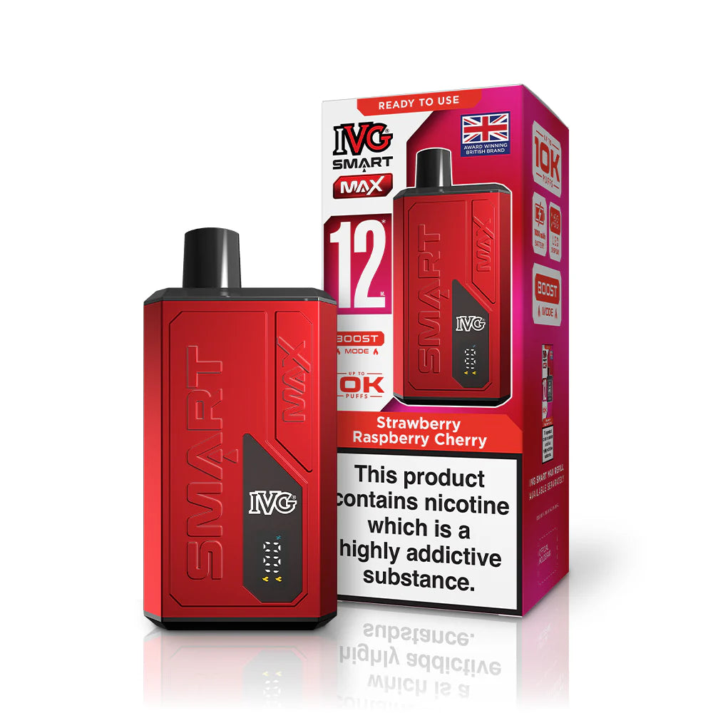 IVG Smart Max Prefilled Pod Kit – 10K Puffs - Strawberry Raspberry Cherry image