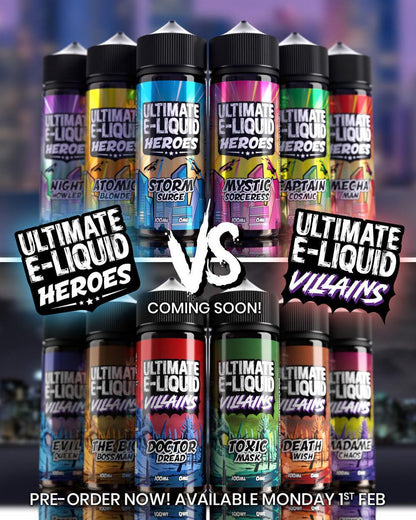 Ultimate Puff Premium E Liquid 100ml Shortfill l Villian Range  70/30 VG/PG image 1