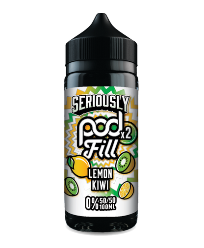 Seriously Pod Fill X2 by Doozy 100ml 50/50 E-Liquid Shortfill - Lemon Kiwi image
