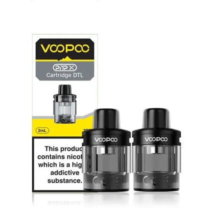 VooPoo PnP X MTL + DTL Replacement Pods | Drag X2 / S2 | 2pcs/pack - DTL (direct-to-lung), Black image
