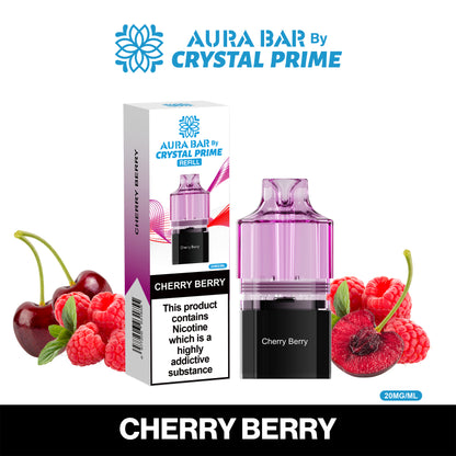 Crystal Prime Aura Bar 10K Prefilled Pods - Cherry Berry image