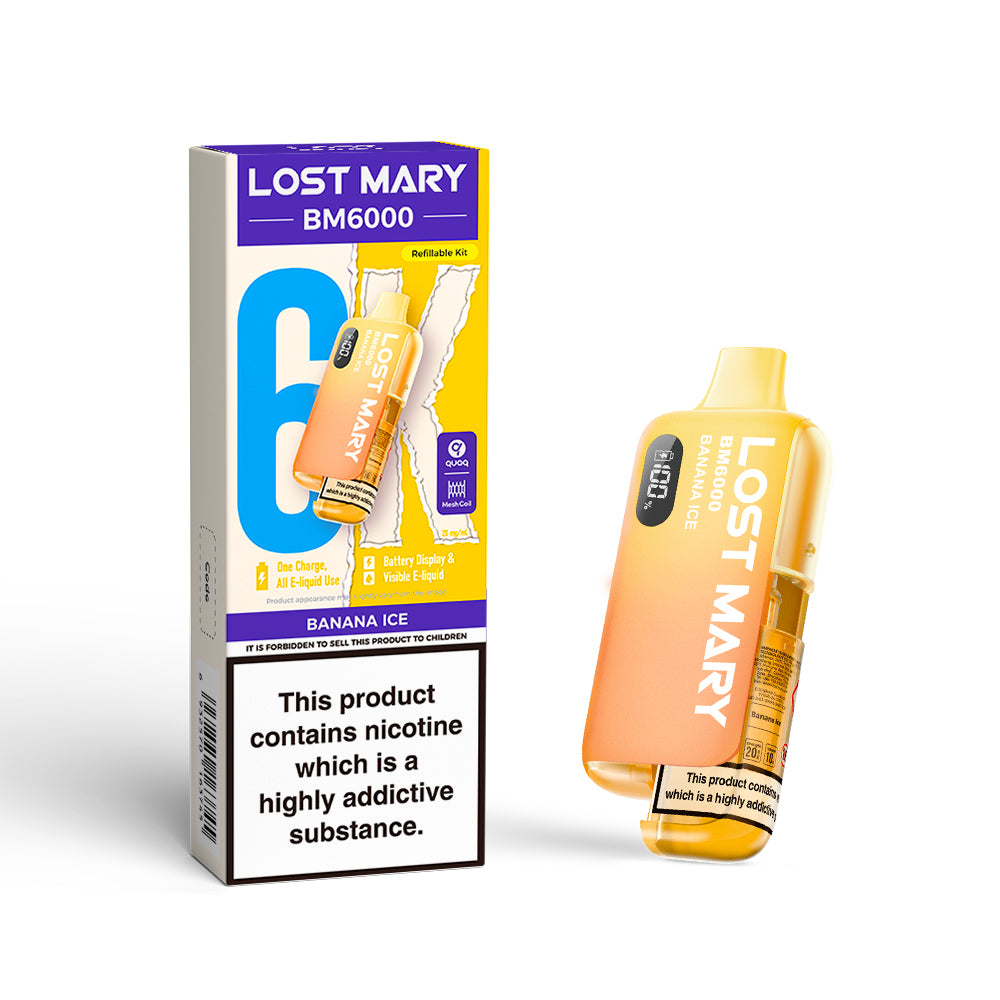 Lost Mary BM6000 Pod Kit – Rechargeable Refillable Vape | 6000 Puffs | 20mg