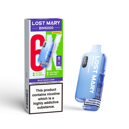 Lost Mary BM6000 Pod Kit – Rechargeable Refillable Vape | 6000 Puffs | 20mg