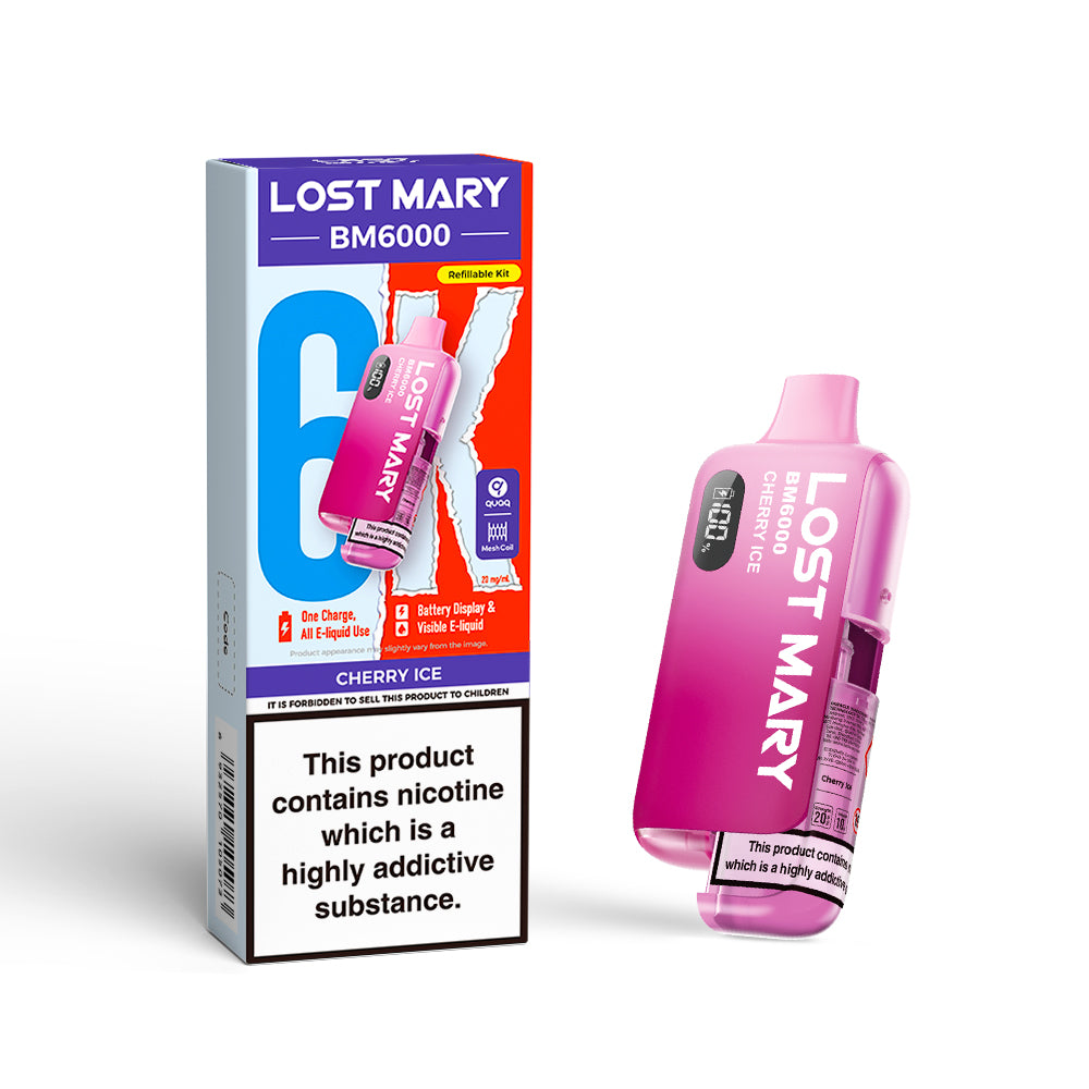 Lost Mary BM6000 Pod Kit – Rechargeable Refillable Vape | 6000 Puffs | 20mg