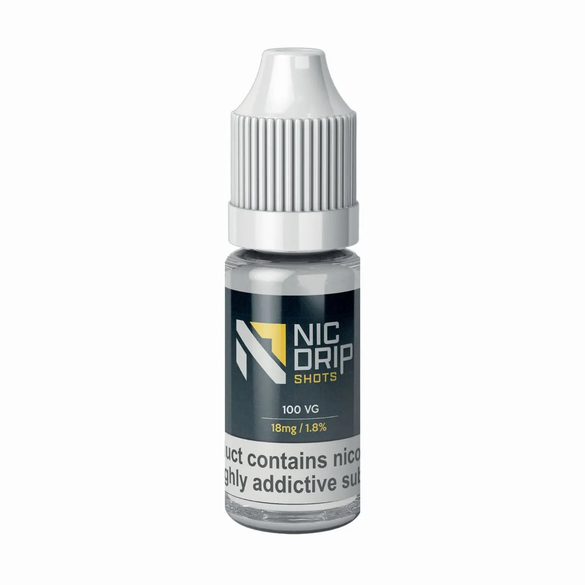 NIC DRIP 100VG Nicotine Shot - 10ml 18mg/ml Nic Drip