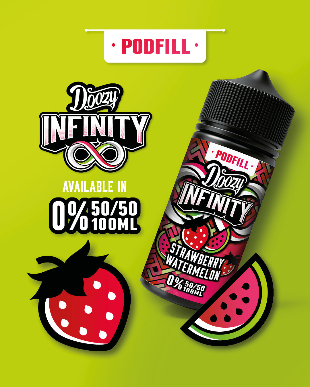 Doozy Infinity Pod Fill 50/50 100ml Shortfill E-Liquid
