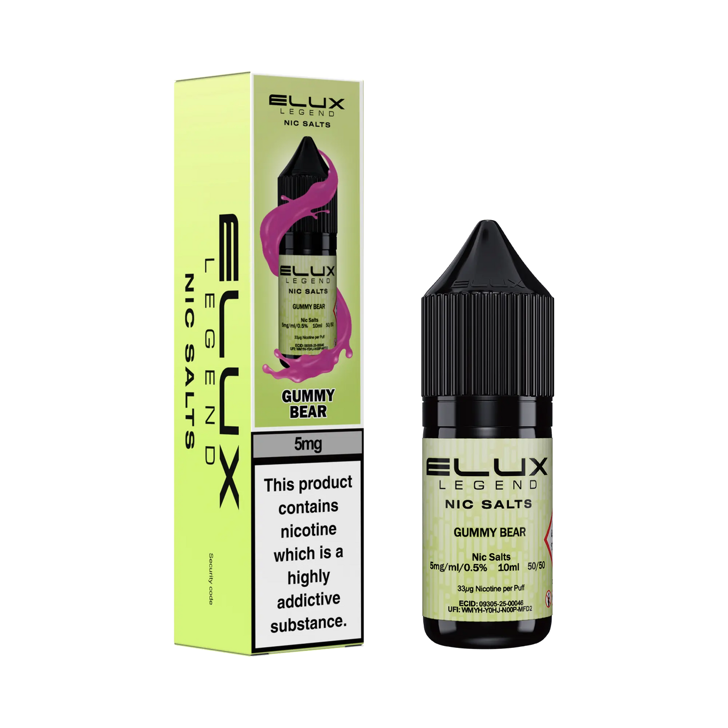 Elux Legend Nic Salts 10ml - 5mg Elux