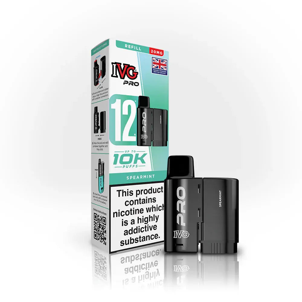 IVG Pro 12 Refill Pods – 2ml + 10ml | Up to 10,000 Puffs | 20mg Nic Salt IVG