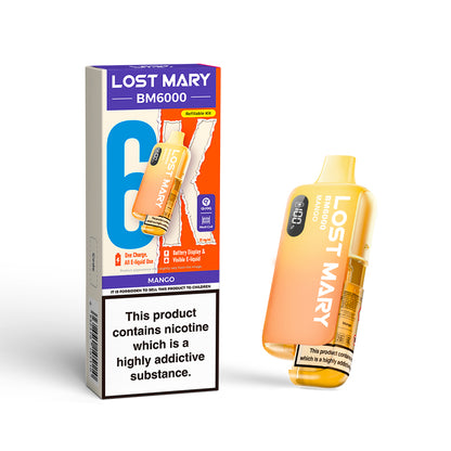Lost Mary BM6000 Pod Kit – Rechargeable Refillable Vape | 6000 Puffs | 20mg