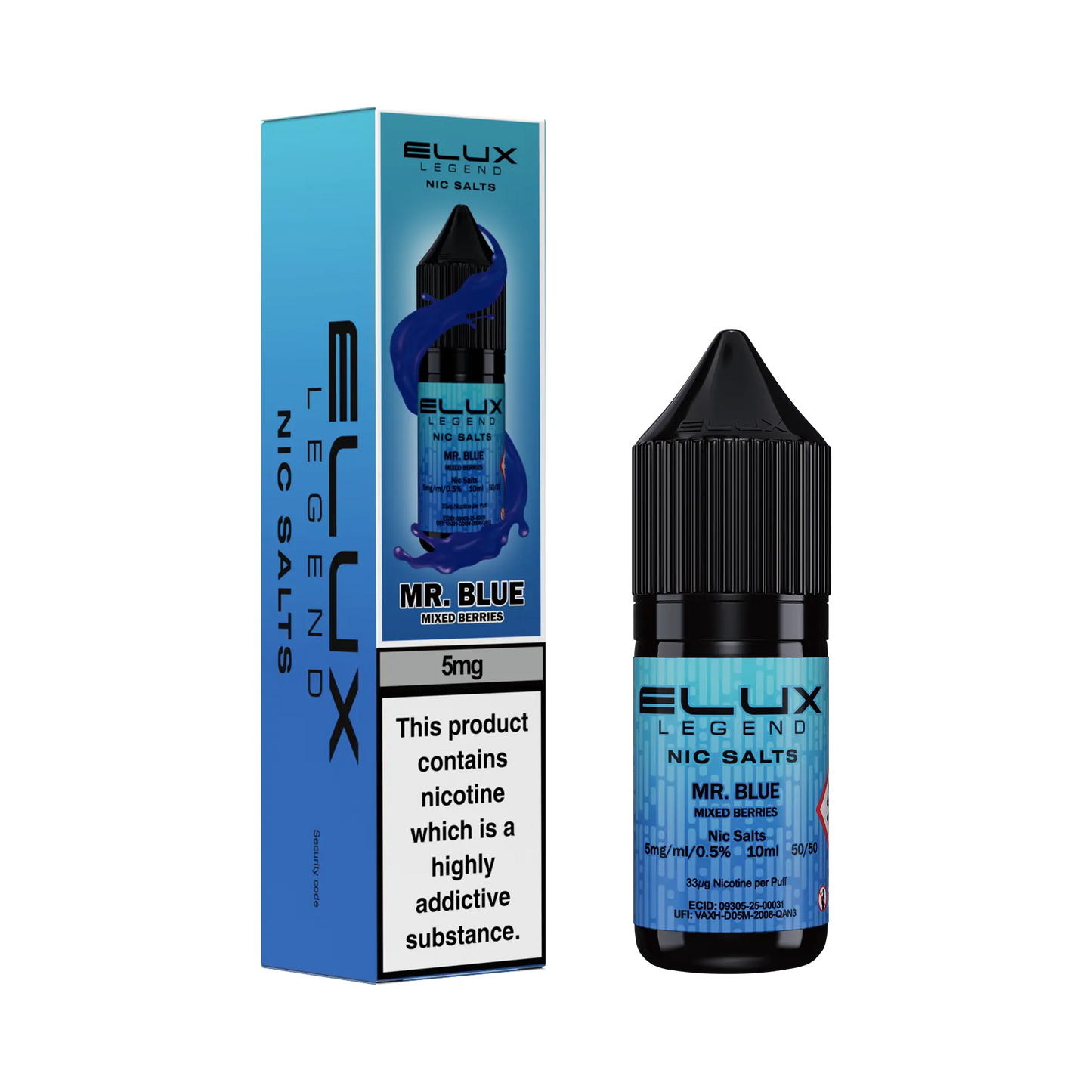 Elux Legend Nic Salts 10ml - 5mg Elux