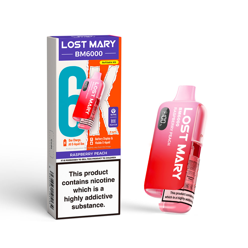Lost Mary BM6000 Pod Kit – Rechargeable Refillable Vape | 6000 Puffs | 20mg