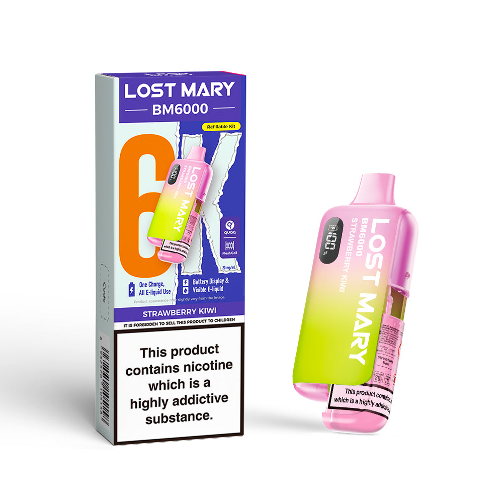 Lost Mary BM6000 Pod Kit – Rechargeable Refillable Vape | 6000 Puffs | 20mg