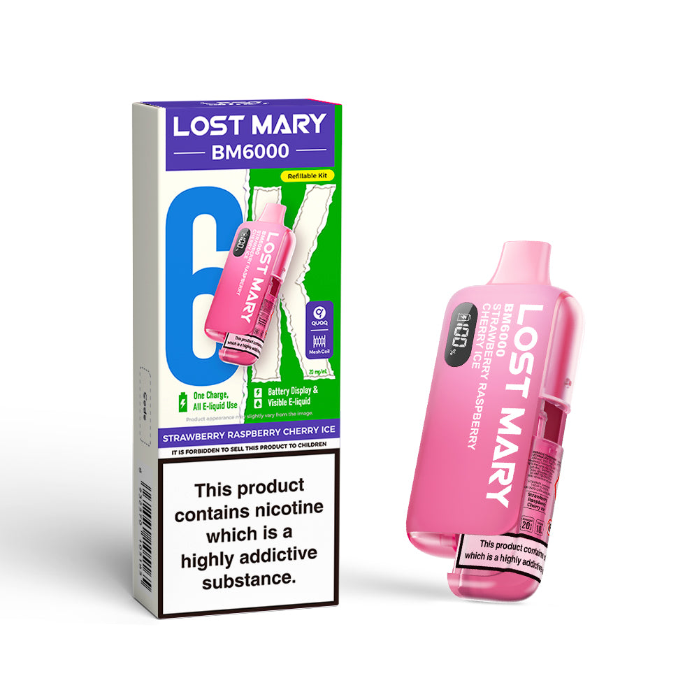 Lost Mary BM6000 Pod Kit – Rechargeable Refillable Vape | 6000 Puffs | 20mg