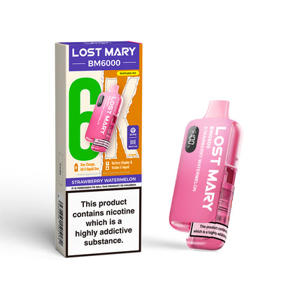 Lost Mary BM6000 Pod Kit – Rechargeable Refillable Vape | 6000 Puffs | 20mg