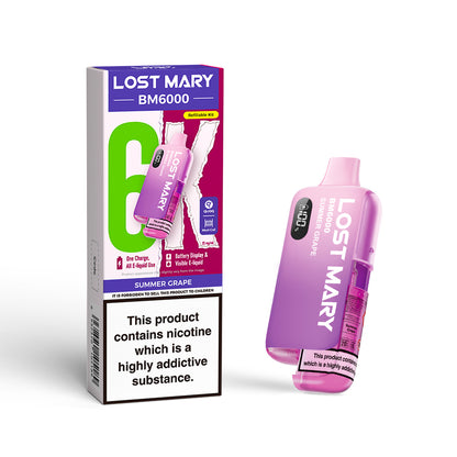 Lost Mary BM6000 Pod Kit – Rechargeable Refillable Vape | 6000 Puffs | 20mg