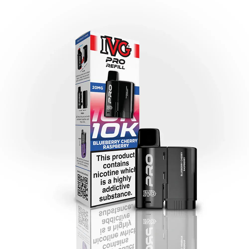 IVG Pro 12 Refill Pods – 2ml + 10ml | Up to 10,000 Puffs | 20mg