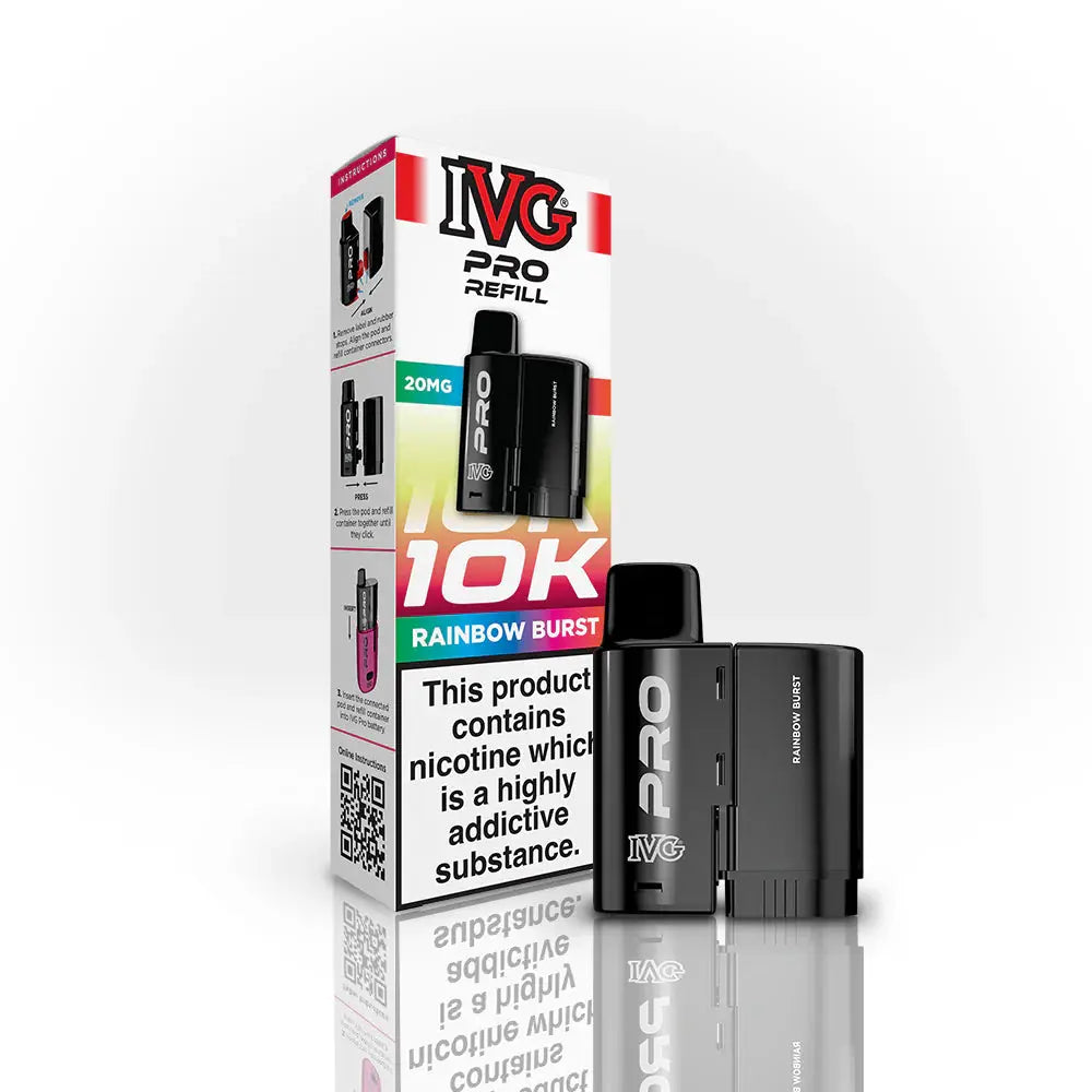 IVG Pro 12 Refill Pods – 2ml + 10ml | Up to 10,000 Puffs | 20mg