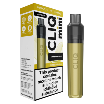 Avomi CLIQ Mini Prefilled Pod Kit (2ml + 4ml) | Upto 3000 Puffs Avomi