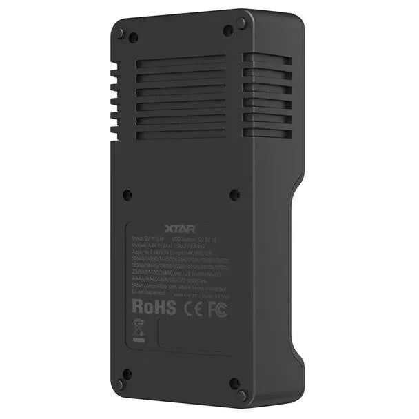 XTAR VC2SL USB‑C 18650/21700 Battery Charger | 2‑Bay Smart LCD