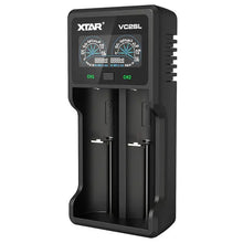 XTAR VC2SL USB‑C 18650/21700 Battery Charger | 2‑Bay Smart LCD Xtar