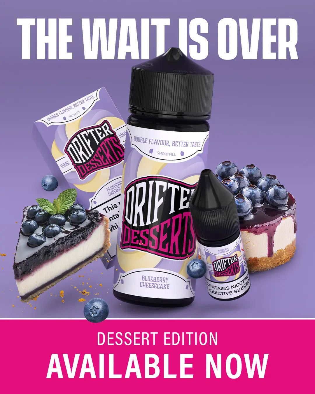 Drifter Desserts Bar Juice 100ml E-Liquid Shortfill 50/50 VG/PG Drifter