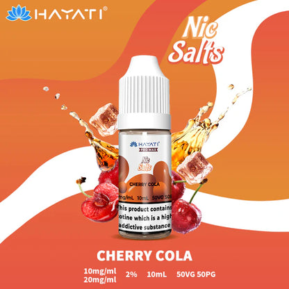 Hayati Pro Max Nic Salts 10ml - 10MG - Cherry Cola image