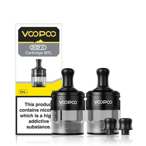 VooPoo PnP X MTL + DTL Replacement Pods | Drag X2 / S2 | 2pcs/pack - MTL (mouth-to-lung), Black image