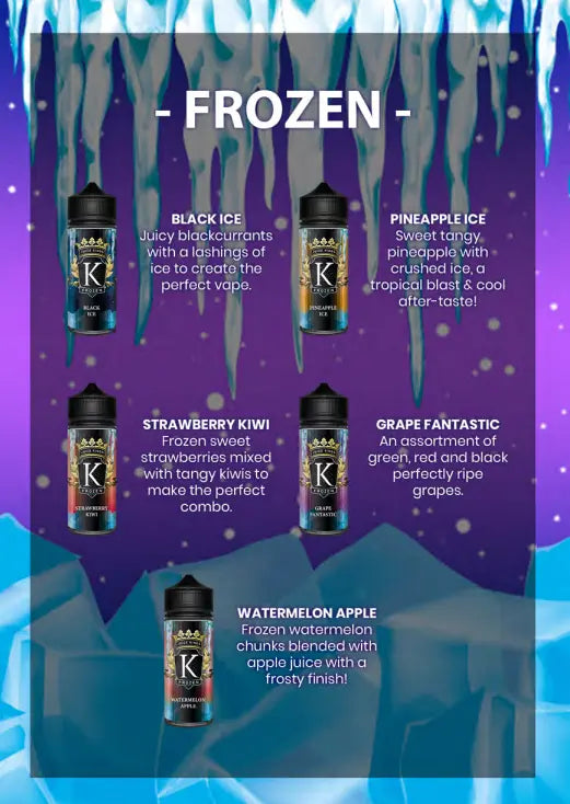 Juice Kings 100ml Shortfill | Frozen Range  70/30 VG/PG image 1