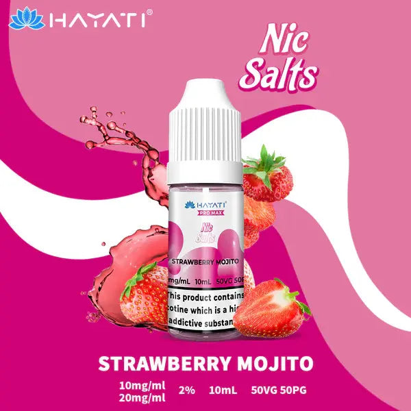 Hayati Pro Max Nic Salts 10ml - 10MG - Strawberry Mojito image
