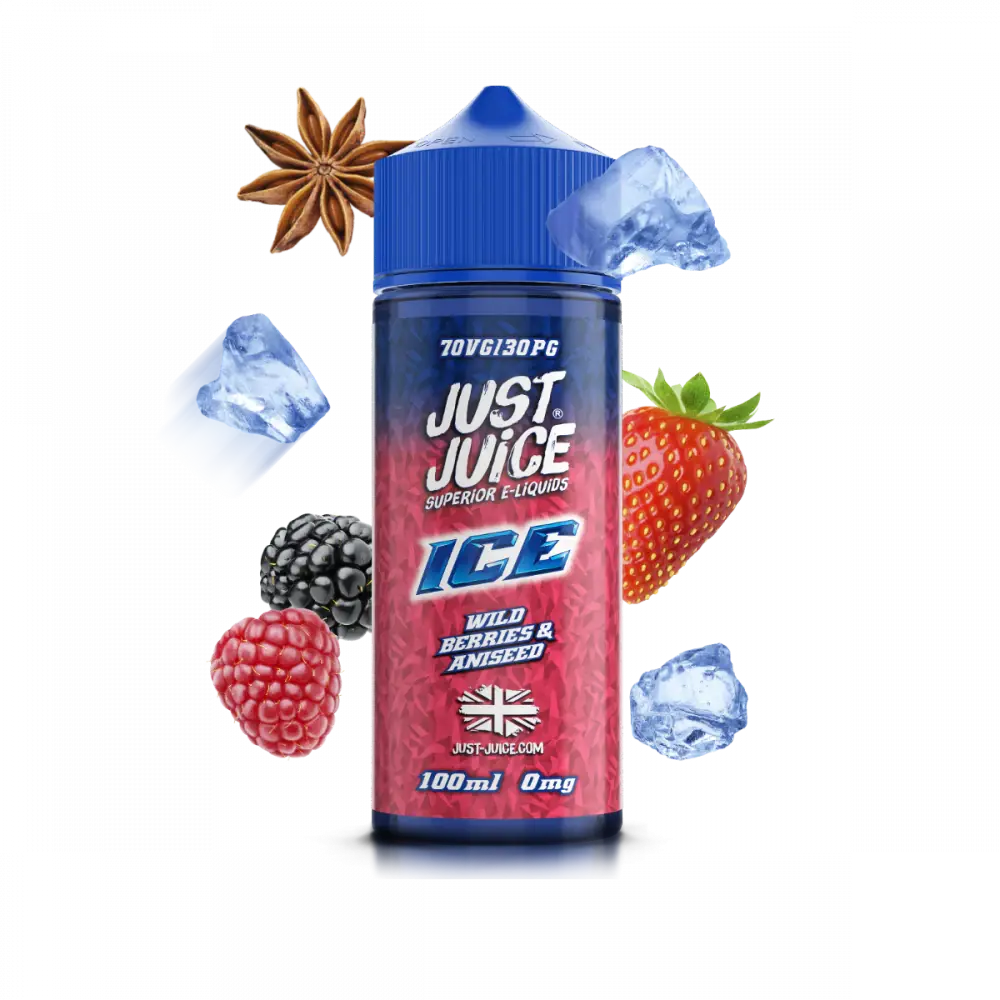 Just Juice 100ml E-Liquid Shortfill | Exotic | On Ice | Fusion Range  70/30 VG/PG - Wild Berries &amp; Aniseed ON ICE image