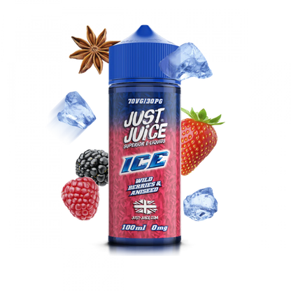 Just Juice 100ml E-Liquid Shortfill | Exotic | On Ice | Fusion Range  70/30 VG/PG - Wild Berries &amp; Aniseed ON ICE image