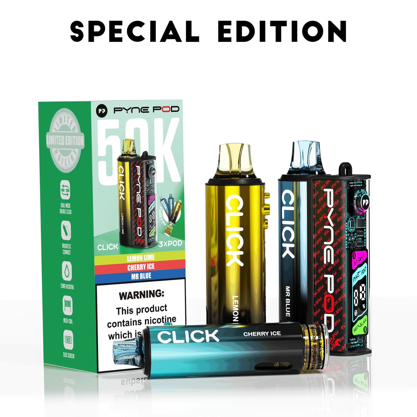 Pyne Pod Click 50K Prefilled Pod Kit Pyne Pod