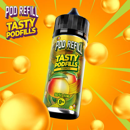 Pod Refill by Tasty Podfill 100ml 50/50 VG/PG E-Liquid Shortfill - Mango image