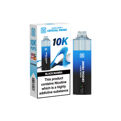 Crystal Prime Aura Bar 10K Prefilled Vape Kit - Black Mamba image