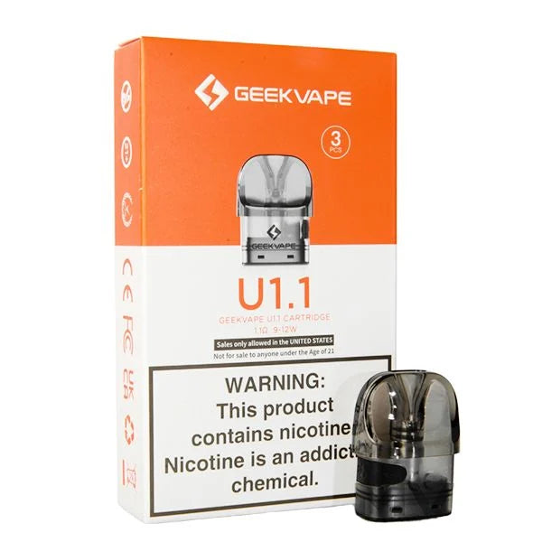 GeekVape Sonder U Series Replacement Pods - 0.7Ω or 1.1Ω 3pcs/pack image 1