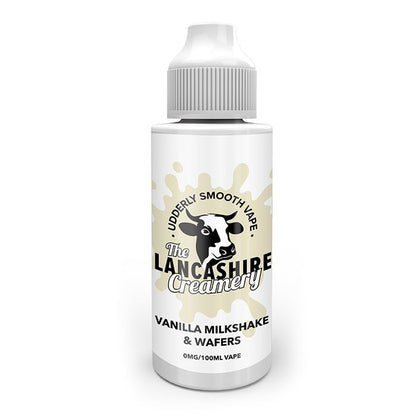 Lancashire Creamery 100ml 70/30 VG/PG E-Liquid Shortfill - Vanilla Milkshake and Wafers image