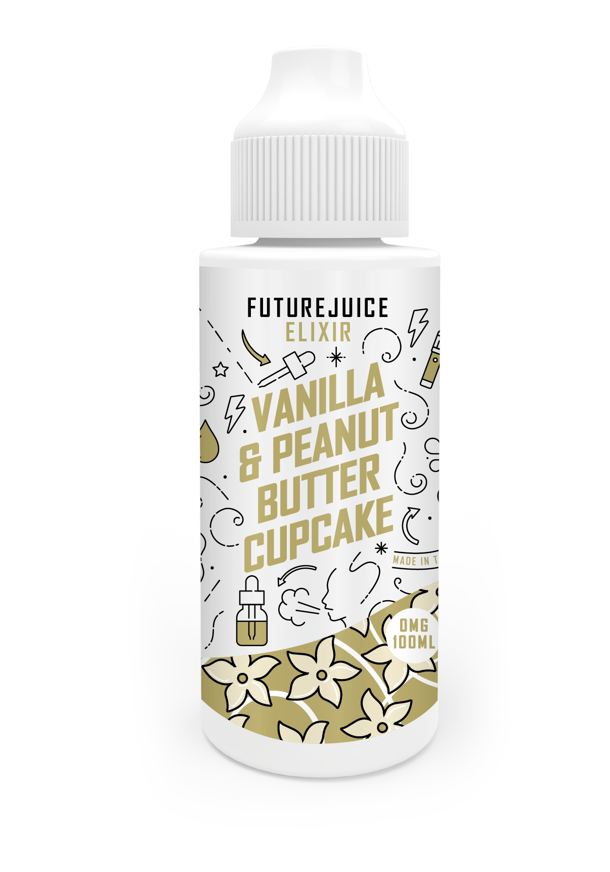 Future Juice Elixir 100ml 70/30 VG/PG E-Liquid Shortfill - Vanilla Peanut Butter Cupcake image