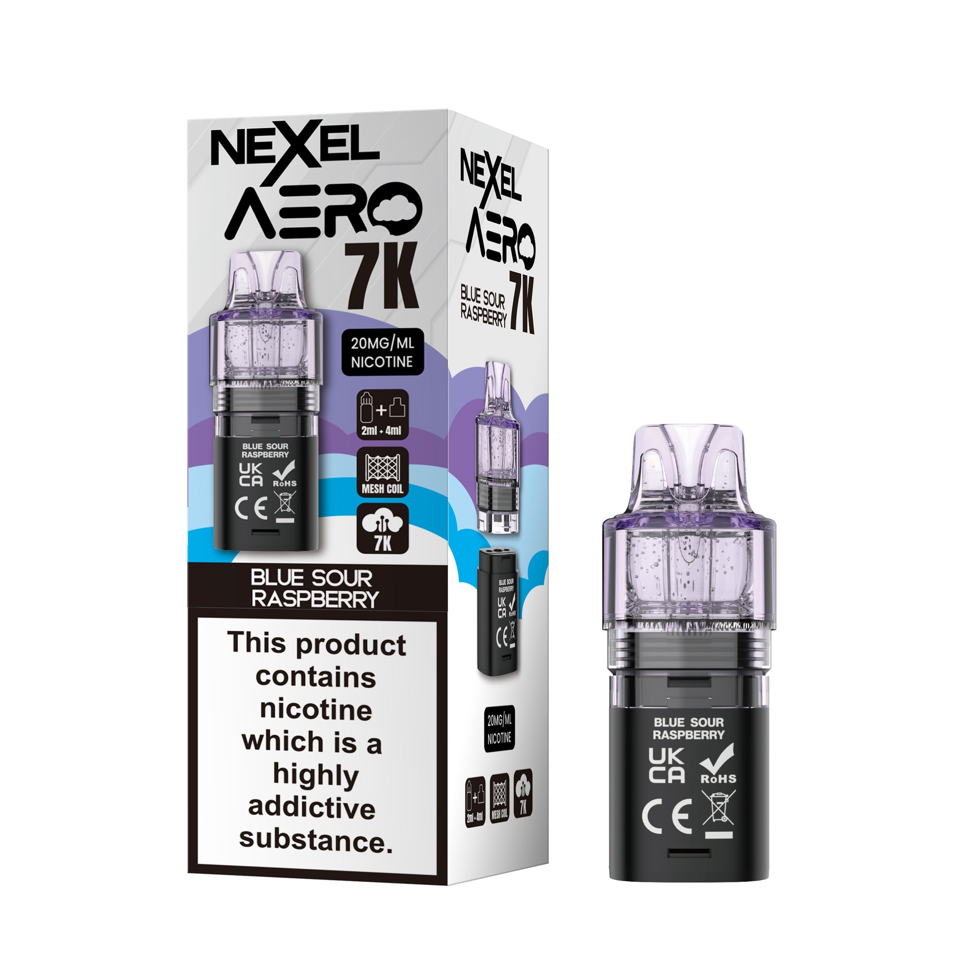 Nexel Aero 7000 Replacement Prefilled Pod - Blue Sour Raspberry image
