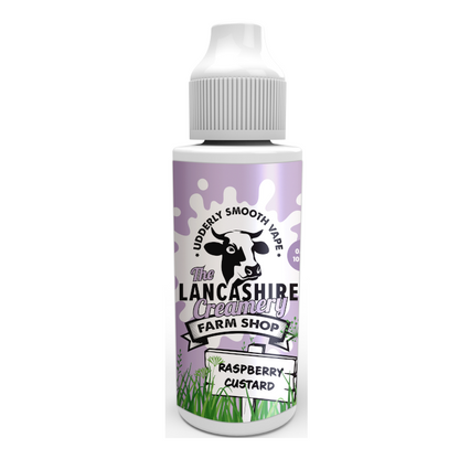 Lancashire Creamery 100ml 70/30 VG/PG E-Liquid Shortfill - Raspberry Custard image