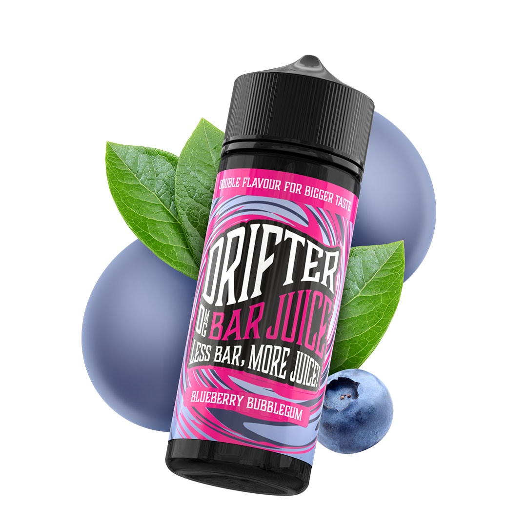 Drifter Bar Juice 100ml E-Liquid Shortfill 50/50 VG/PG - Blueberry Bubblegum image