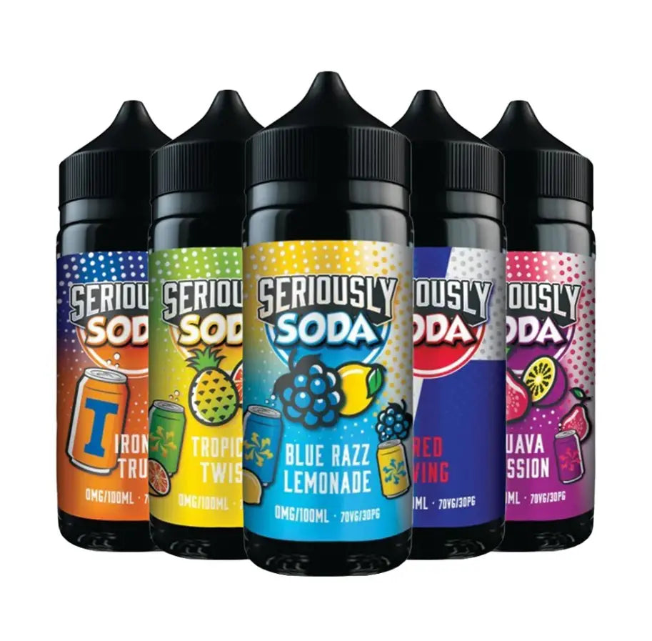 Seriously Soda by Doozy Vape 100ml Shortfill E-Liquid  70/30 VG/PG - Blue Razz Lemonade image